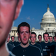 Illustration for article titled 100 Cardboard Mark Zuckerberg Cutouts Descend on the Capitol and Jezebel Simply Could Not Be Hornier
